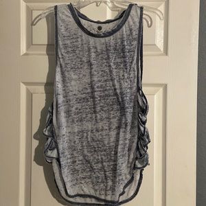 Women’s Medium gray sheer workout top